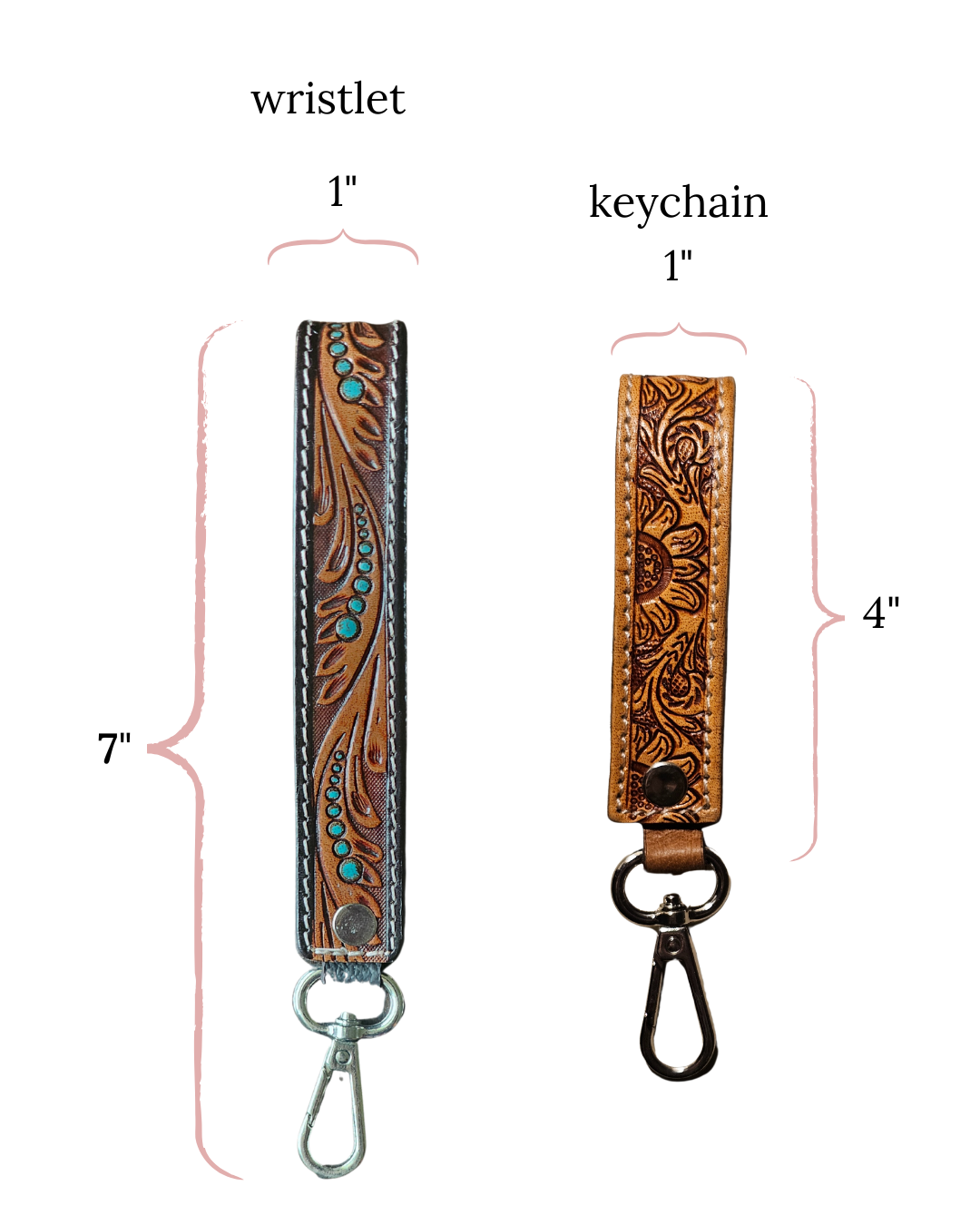 leather wristlet keychain